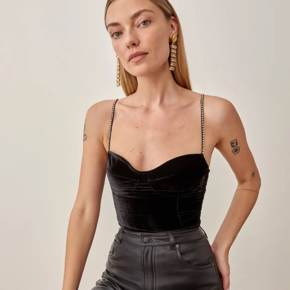 Reformation Genevieve Velvet Top NWT
